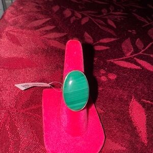 Beautiful Setting Solid Sterling Silver 925 Malachite Ring